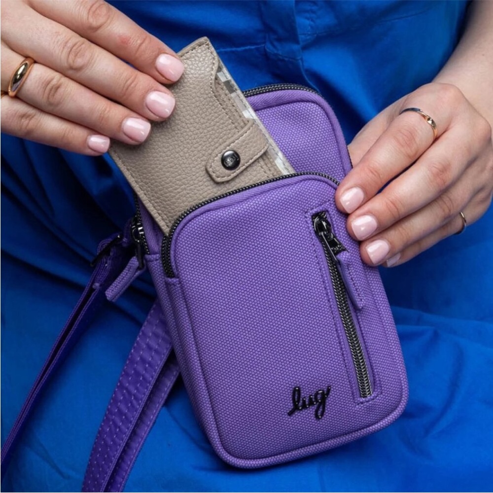 lug Pitter Patter Matte Luxe (ML) Crossbody/Belt Bag NWT Amethyst Stripe - Picture 7 of 8
